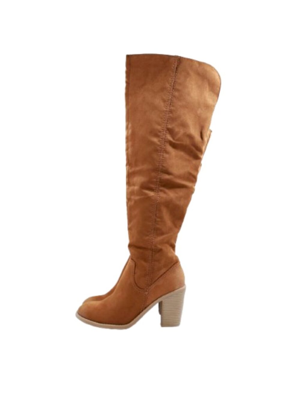 DV Dolce Vita Marilyn Brown Suede 3.5" Block Heel Over The Knee Boots - 9.5